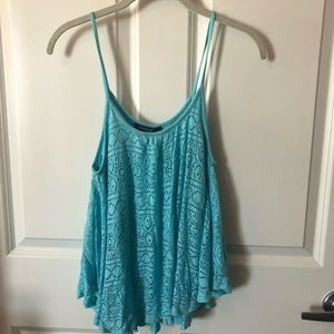 Blue spaghetti strap tank top